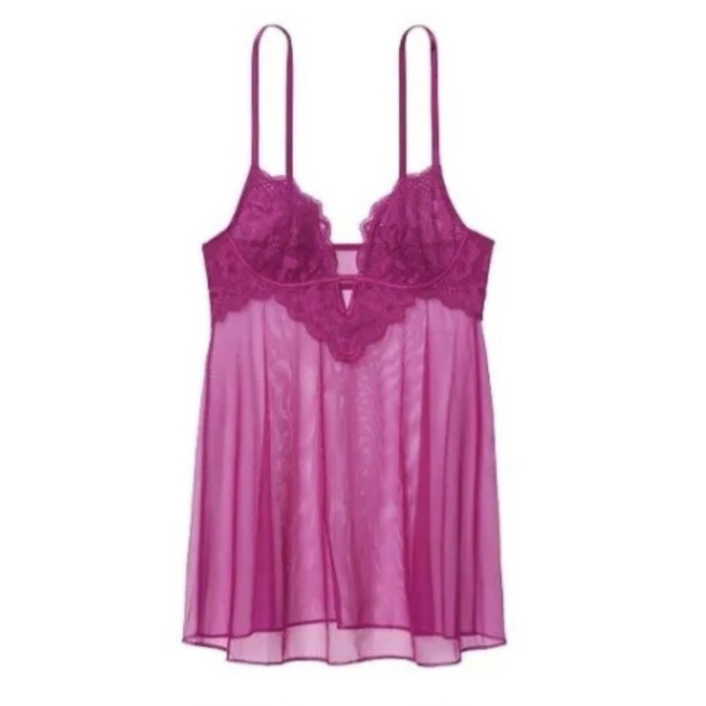 Victoria's Secret Lace Babydoll - Purple